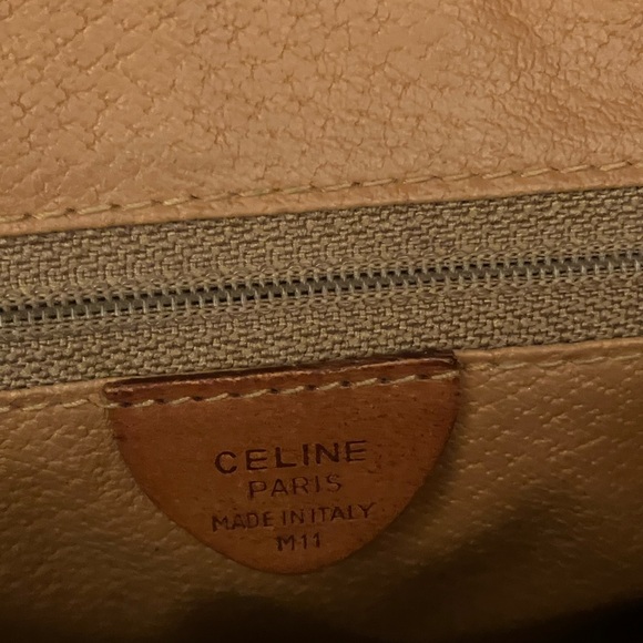 CELINE MACADAM CROSSBODY BAG ADJUSTABLE STRAP MADE IN ITALY Measures 10 X 7.5 in - Picture 16 of 16